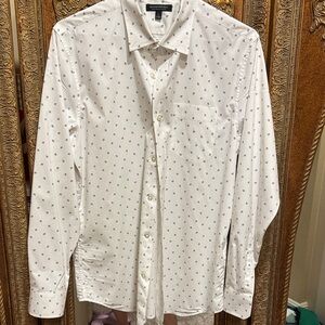 Men's White Patterned Shirt